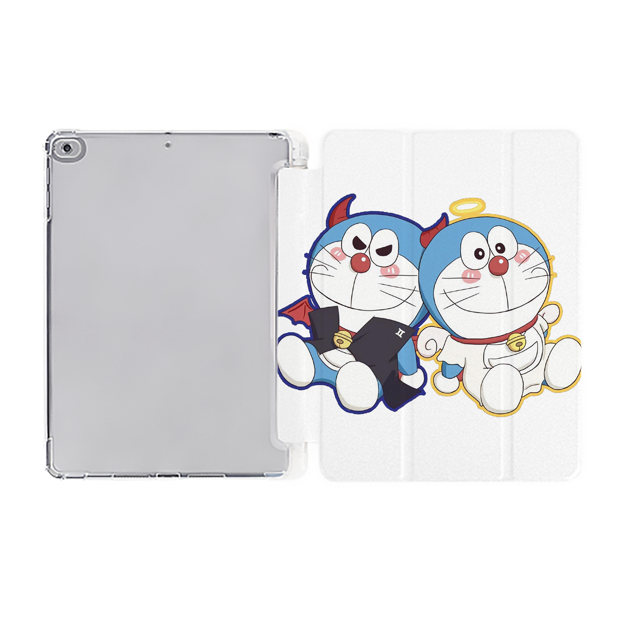 （画像用） ドラえもん Doraemon IPad ケース ペン収納付き 三つ折りスタンド PUレザー×シリコン 対応機種9.5/10.5/10.9インチ
